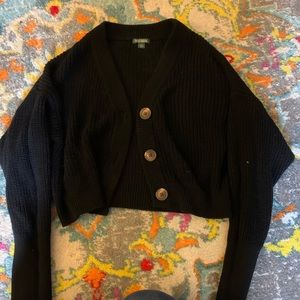 Black cardigan